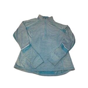 LUCY 1/4 zip pullover athletic women’s top Heathered Blue Size XL
